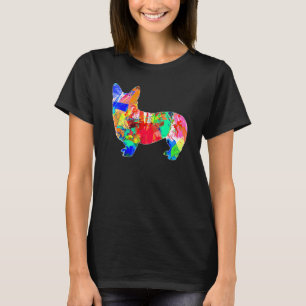 Aquarellmalerei Farbige Kunst Pembroke Welsh Co T-Shirt