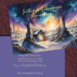 Aquarellmalerei Feiertagskarte