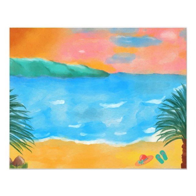 Aquarellmalerei Fotodruck (Vorne)