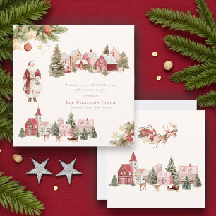 Aquarellmalerei fröhlich Weihnachten