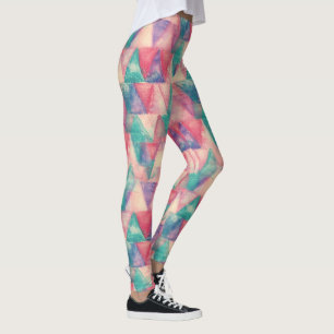 Aquarellmalerei - Hipster Dreiecke Leggings