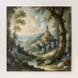 Aquarellmalerei im antiken Stil Landschaft