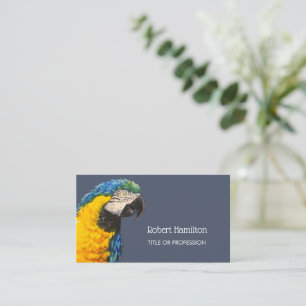 Aquarellmalerei in Blau und Gold Visitenkarte