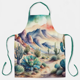 Aquarellmalerei in der Landschaftswüste Schürze