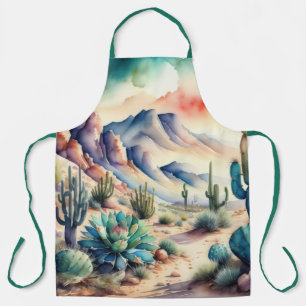 Aquarellmalerei in der Landschaftswüste Schürze