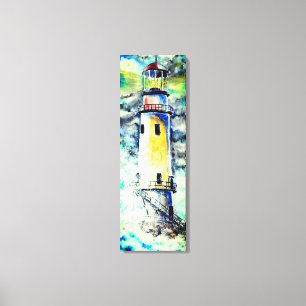 Aquarellmalerei Leinwand Leuchtturm - Original