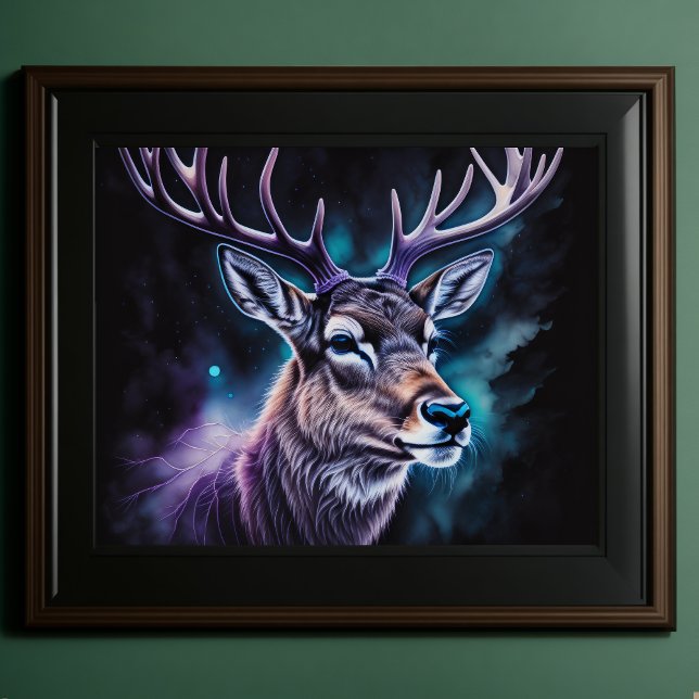 Aquarellmalerei Majestic Deer 5:4 Poster (Von Creator hochgeladen)