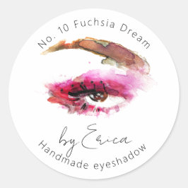 Aquarellmalerei Makeup Eyeshadow Verpackung Runder Aufkleber
