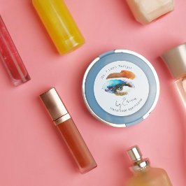 Aquarellmalerei Makeup Eyeshadow Verpackung Runder Aufkleber