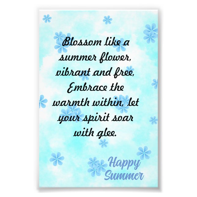 Aquarellmalerei mit blühender Handmalerei Fotodruck (Vorne)