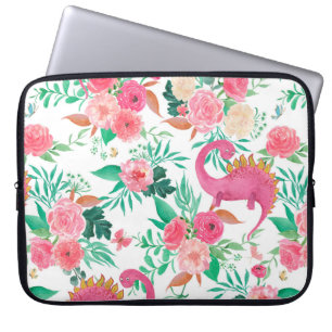 Aquarellmalerei nahtlos mit niedlichem DIN Laptopschutzhülle