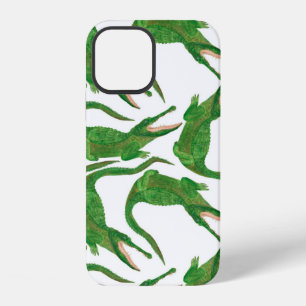 Aquarellmalerei nahtloses Muster mit Krokodil iPhone 12 Hülle