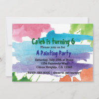 Aquarellmalerei Party Geburtstagsfeier Einladung