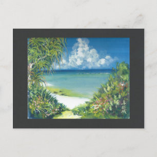 Aquarellmalerei Postcard Okinawa Shore Postkarte