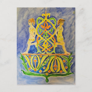 Aquarellmalerei Postkarte