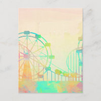 Aquarellmalerei Riesenrad Kunst