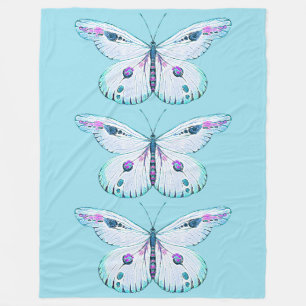 Aquarellmalerei Schmetterling 3 Fleecedecke