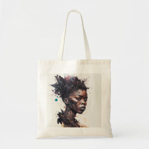 Aquarellmalerei, schöne afrikanische Stammesfrauen Tragetasche