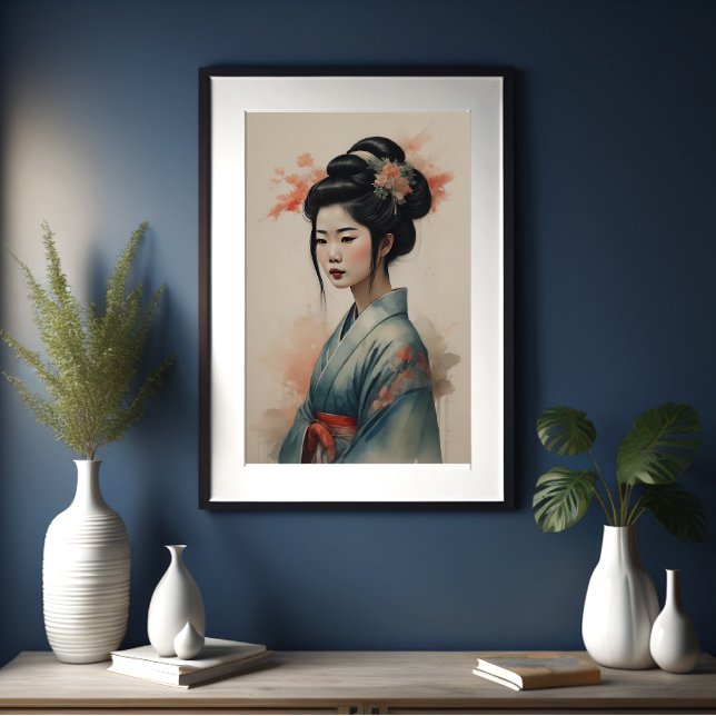 Aquarellmalerei Schöne asiatische Blume Poster (Von Creator hochgeladen)