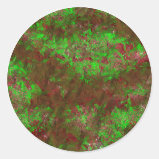 Aquarellmalerei schöner Blumengarten Runder Aufkleber