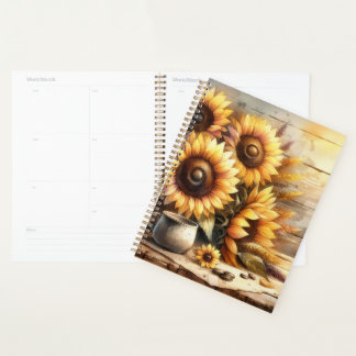 Aquarellmalerei Sonnenblumen Planer