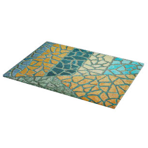 Aquarellmalerei Stone Mosaik + Ihre Ideen Schneidebrett
