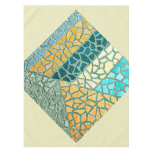 Aquarellmalerei Stone Mosaik + Ihre Ideen Tischdecke