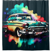 Aquarellmalerei Vintage Auto