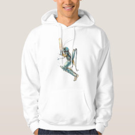 Aquarellmalerei von Grillen, Insektenkunst trifft Hoodie