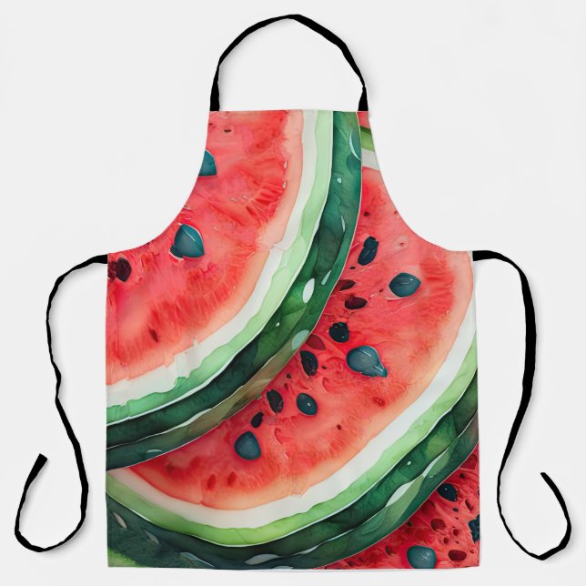 Aquarellmalerei Watermelon Schürze (Vorderseite)