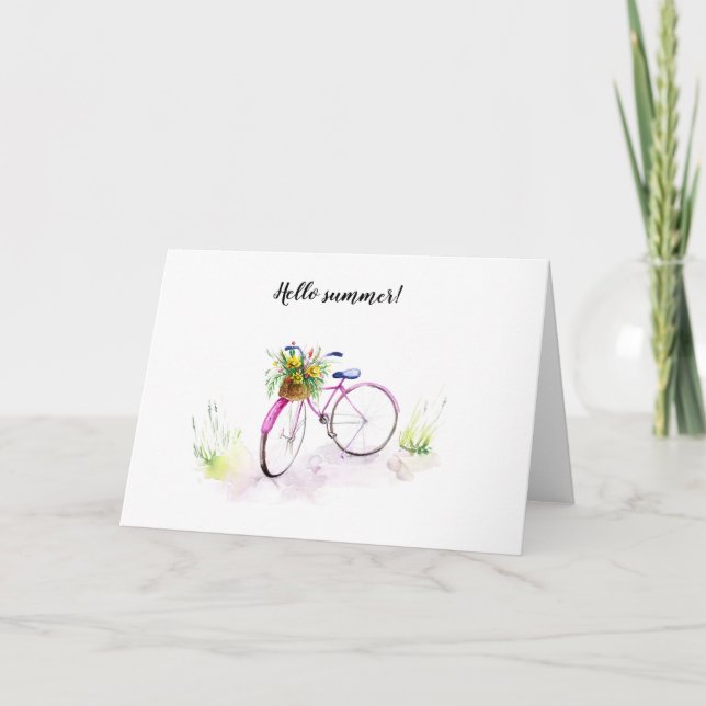 Aquarellmalte Illustrationskarte Karte (Vorderseite)