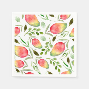 Aquarellmangos Muster Obst Serviette
