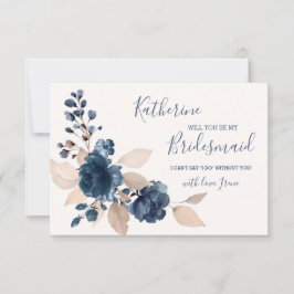 Aquarellmarinerie Blau & Gold Rose Seien Sie meine Einladung