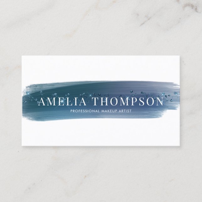 Aquarellmeer | Navy Blue Visitenkarte (Vorderseite)