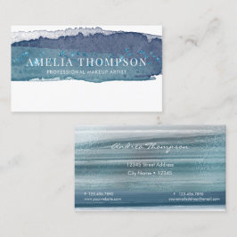 Aquarellmeer | Navy Blue Visitenkarte