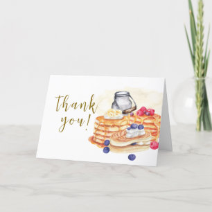 Aquarellmilch Berry Pancake Brunch Babydusche Dankeskarte