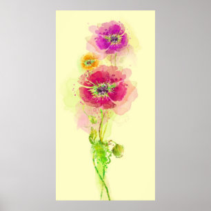 Aquarellmohn 2 poster