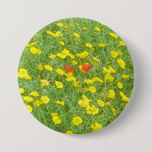 Aquarellmohn Button
