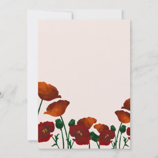Aquarellmohn Einladung