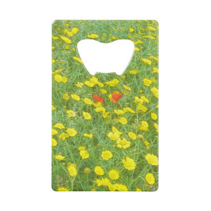 Aquarellmohn Geldbeutel Flaschenöffner