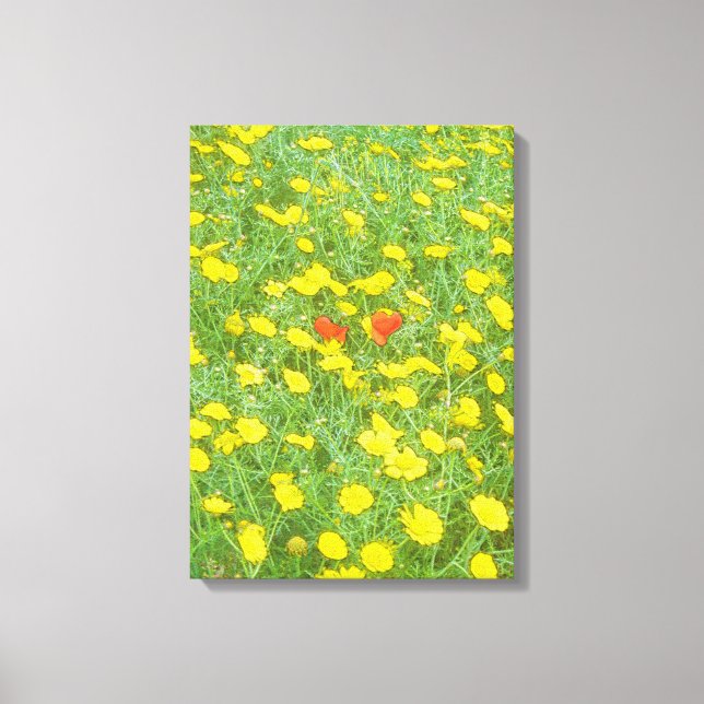 Aquarellmohn Leinwanddruck (Vorderseite)