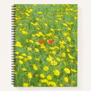 Aquarellmohn Notizbuch