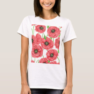 Aquarellmohn T-Shirt