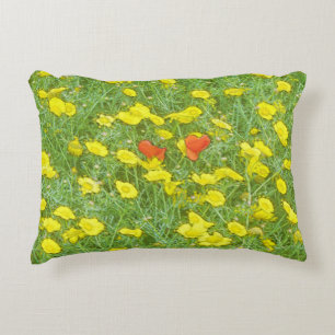 Aquarellmohn Zierkissen