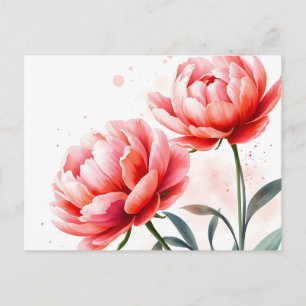 Aquarellmönche in Korallen und Rost Postkarte