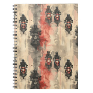 Aquarellmotorräder, Biker, Rennen, Motorräder Notizblock