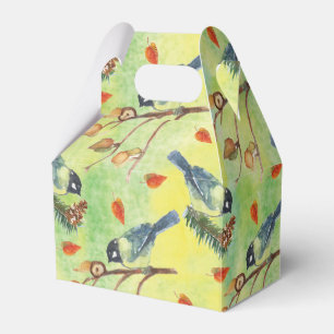 Aquarellmühle, Aquarellvögel Geschenkschachtel