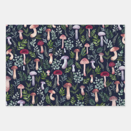 Aquarellmushrooms - Illustration  Geschenkpapier Set