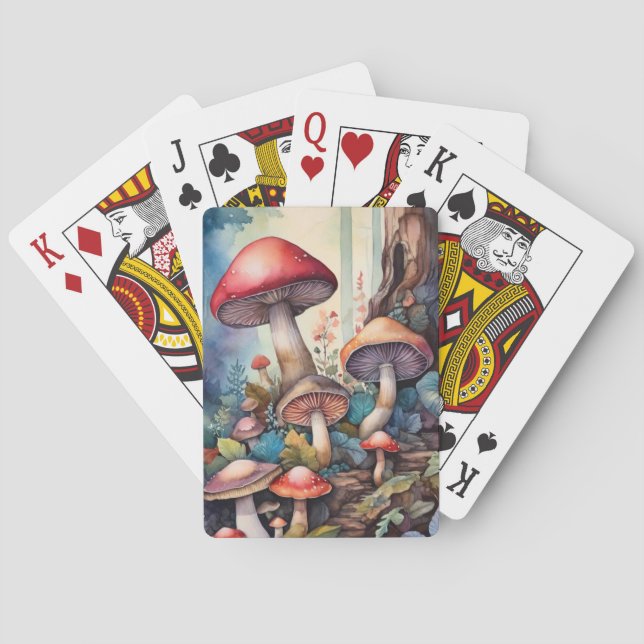 Aquarellmushrooms Spielkarten (Rückseite)