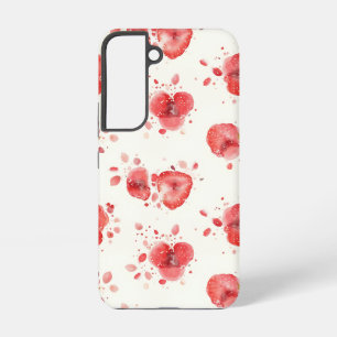 Aquarellmuster Erdbeere Rote Frucht Kunst Samsung Galaxy Hülle